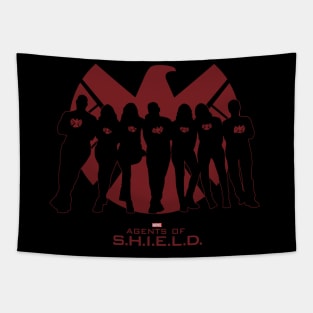 Red Silhouette Tapestry