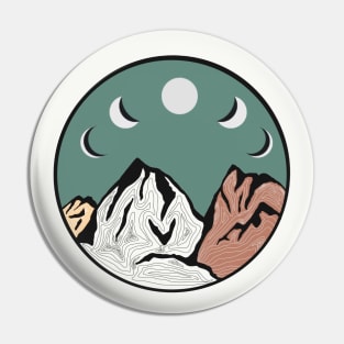 Mountain Moonset Pin