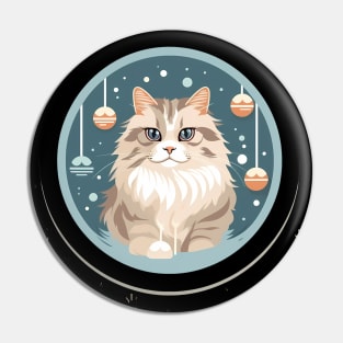 Siberian Cat Xmas Ornament, Love Cats Pin