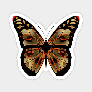 Fantasy Butterfly in Red and God Magnet