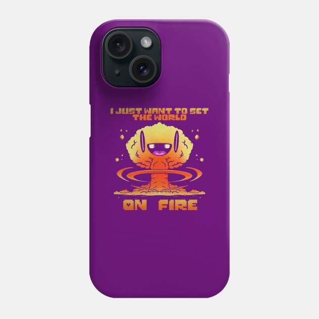 World On Fire Phone Case by _twrecks_