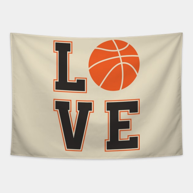 basketball love funny Tapestry by yassinnox