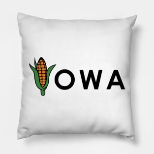 Iowa Corn Text Pillow