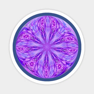 Glass Flower Marble in Purple Magnet