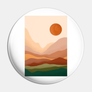 Modern Earthy Tones Mountains 18 Pin