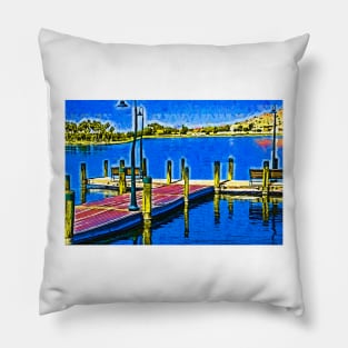 The Dock In Fauvism Pillow