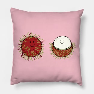 cute smiling fruit rambutan Pillow