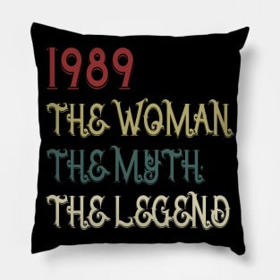 Vintage Retro 31st Birthday Gift Womens 1989 Legend Pillow