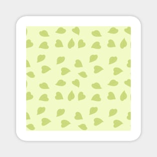 Simple Spring Leaves pattern - Pastel Green Magnet