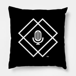 Mic-In-A-Box™ Logo (White) Pillow