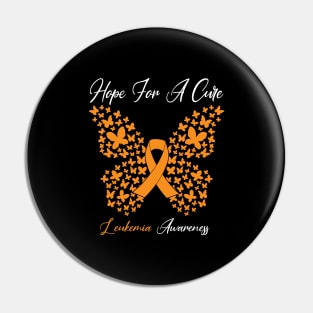 Hope For A Cure Butterfly Gift 3 Leukemia Pin