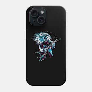 Abstract rock guitar player illustration Phone Case