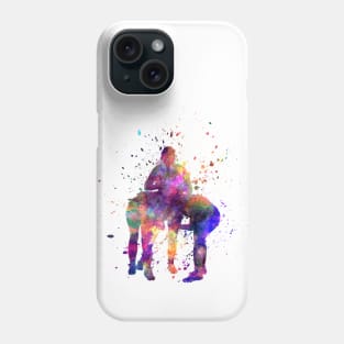 Rugby women in watercolor Phone Case