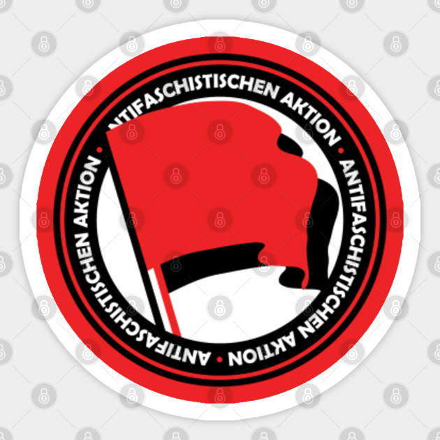 Antifascist Action Logo Antifa Sticker Teepublic