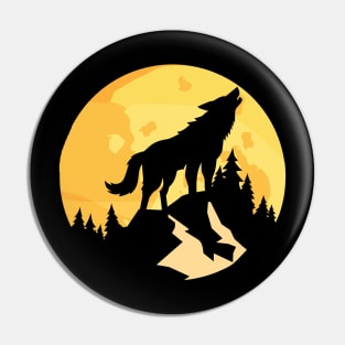 moon wolf howling Pin
