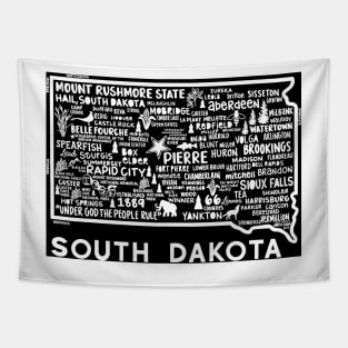 South Dakota Map Tapestry