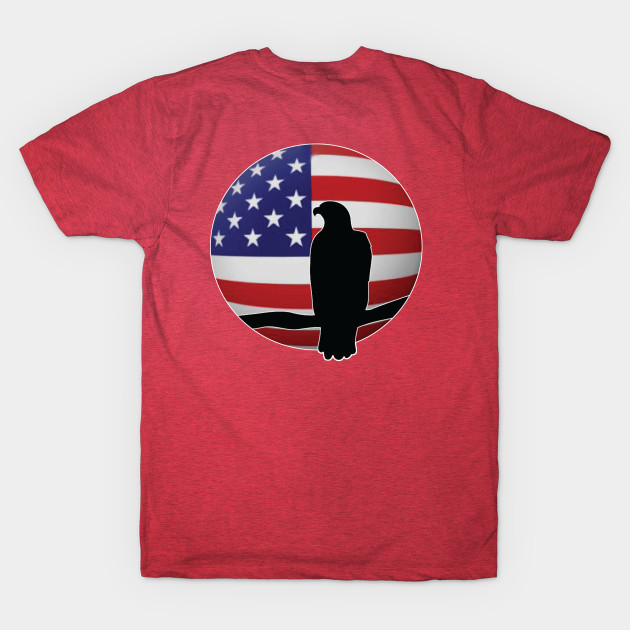 Disover Sitting Eagle - 10 - Flying Eagle Wings Silhouette - T-Shirt