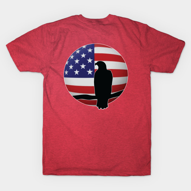 Discover Sitting Eagle - 10 - Flying Eagle Wings Silhouette - T-Shirt