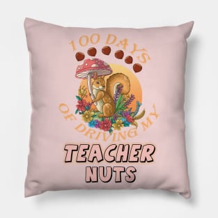 100 Days Of Driving Teacher Nuts Pillow