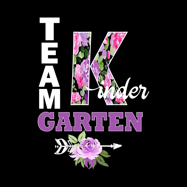 Kindergarten Team Student Teacher Pretty Floral Arrow School by Kimmicsts