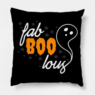 Fab Boo Lous Fabulous Halloween Ghost Design Pillow