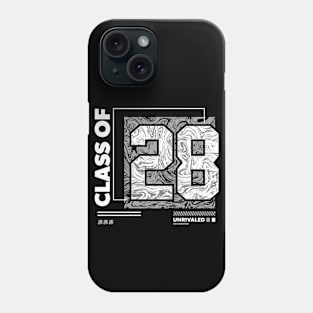 Class of 2028 Urban Streetwear // Graduation Class of '28 Gray Phone Case