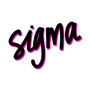 Greek Alphabet: sigma (black-pink) T-Shirt