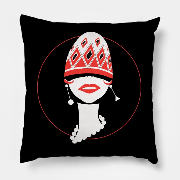 Flapper Girl 1926 Pillow by Wilcox PhotoArt