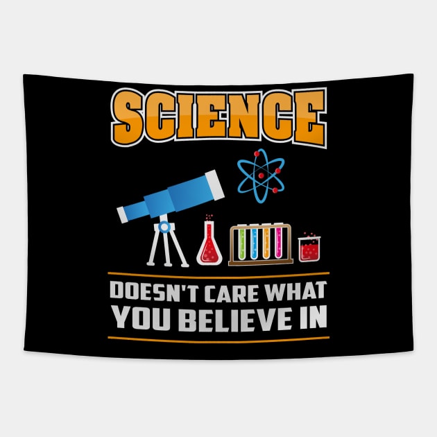 Funny Science Joke Geek Scientist Telescope Nerd Gift Idea Tapestry by TellingTales