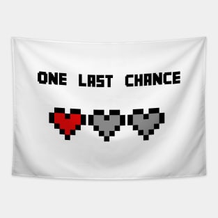 one last chance pixel hearts Tapestry