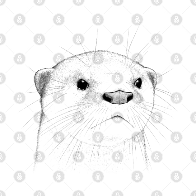 Smooth Coated Otter Face by OtterFamily