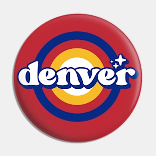 Vintage Denver Sunset Seal // Retro City Emblem for Denver, Colorado Pin