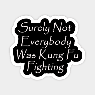 Surely Not Everybody Was Kung Fu Fighting Magnet