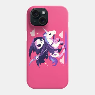 reaper on unicorn Phone Case