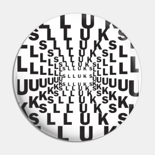 Super cool slluks brand letterink-pencil black-and-white logo design Pin