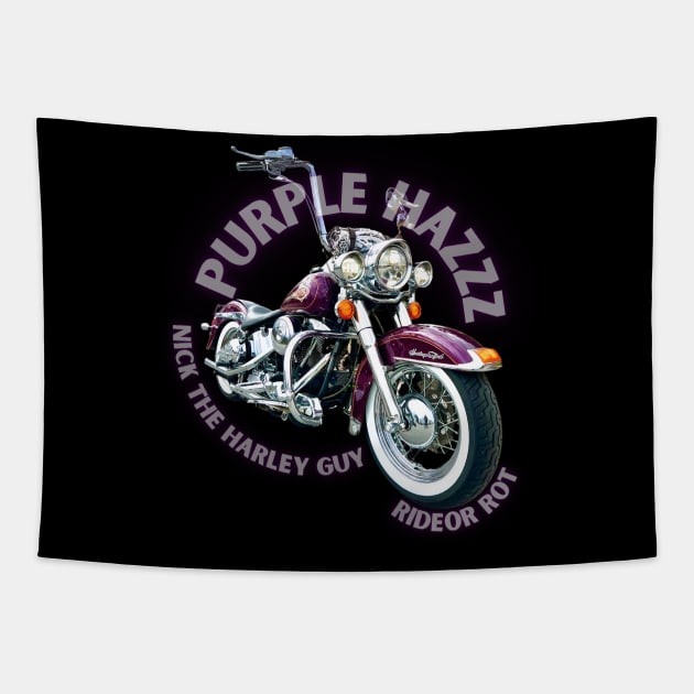 Purple hazzz Tapestry by Nick the Harley Guy