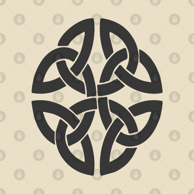 Celtic Shamrock Tribal Knot In Gray by taiche