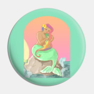 Rainbow Sherbet Mermaid Pin