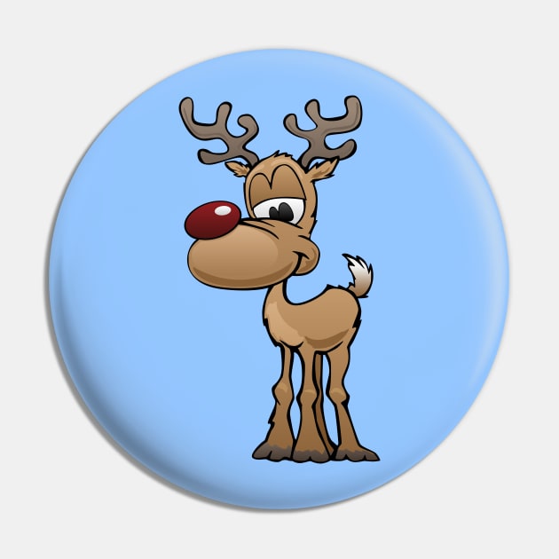 Cute Christmas Reindeer Cartoon Pin by hobrath