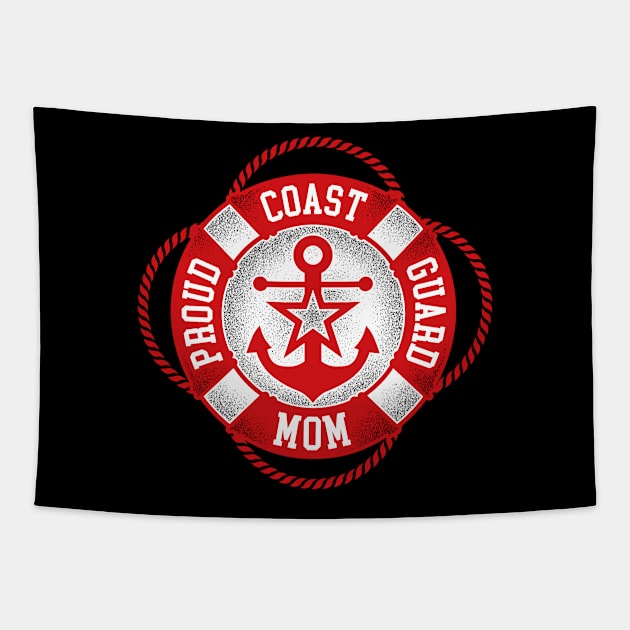 Proud Coast Guard Mom Tapestry by TreehouseDesigns