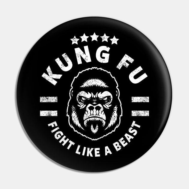KUNG FU - FIGHT LIKE A BEAST Pin by ShirtFace