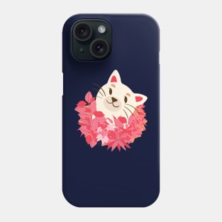 Cat and rose leaves! Phone Case