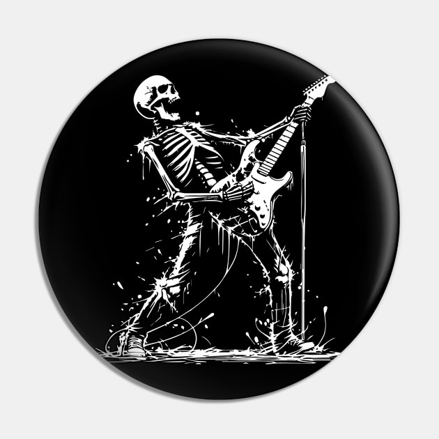 skeleton playing the guitar Pin by lkn