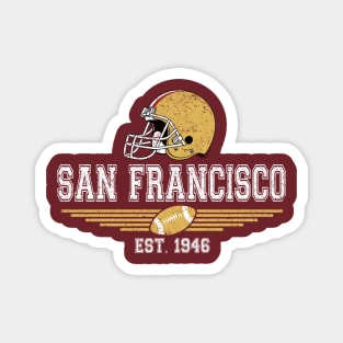 San Francisco Vintage Football Est 1946 For Helmet Game Day Magnet