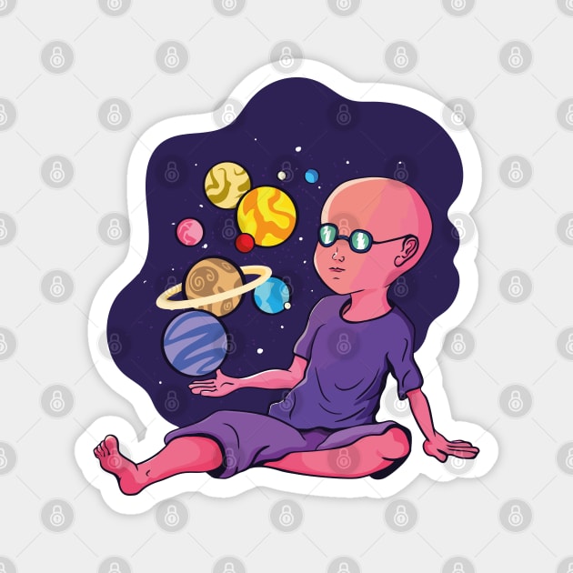 Space kid Magnet by ToufikDesign