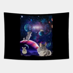 Chinchilla Funny Pogona Galaxy Stars Universe Rodents Tapestry