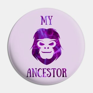 Purple Pattern Monkey Ancestor Pin