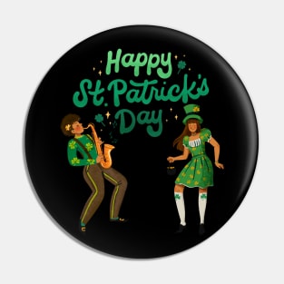 Happy St. Patrick Day - Couple Celebrate Pin