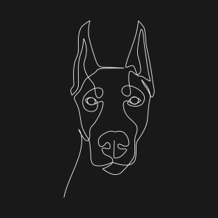 Doberman one line art T-Shirt