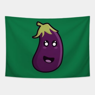 Kawaii Eggplant Tapestry